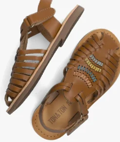 bruine ton & ton sandalen jannike