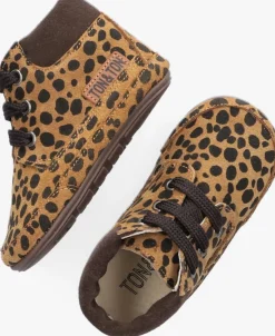 bruine ton & ton sneakers lief