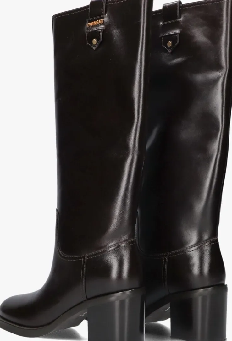 bruine twinset milano hoge laarzen 252tcp080