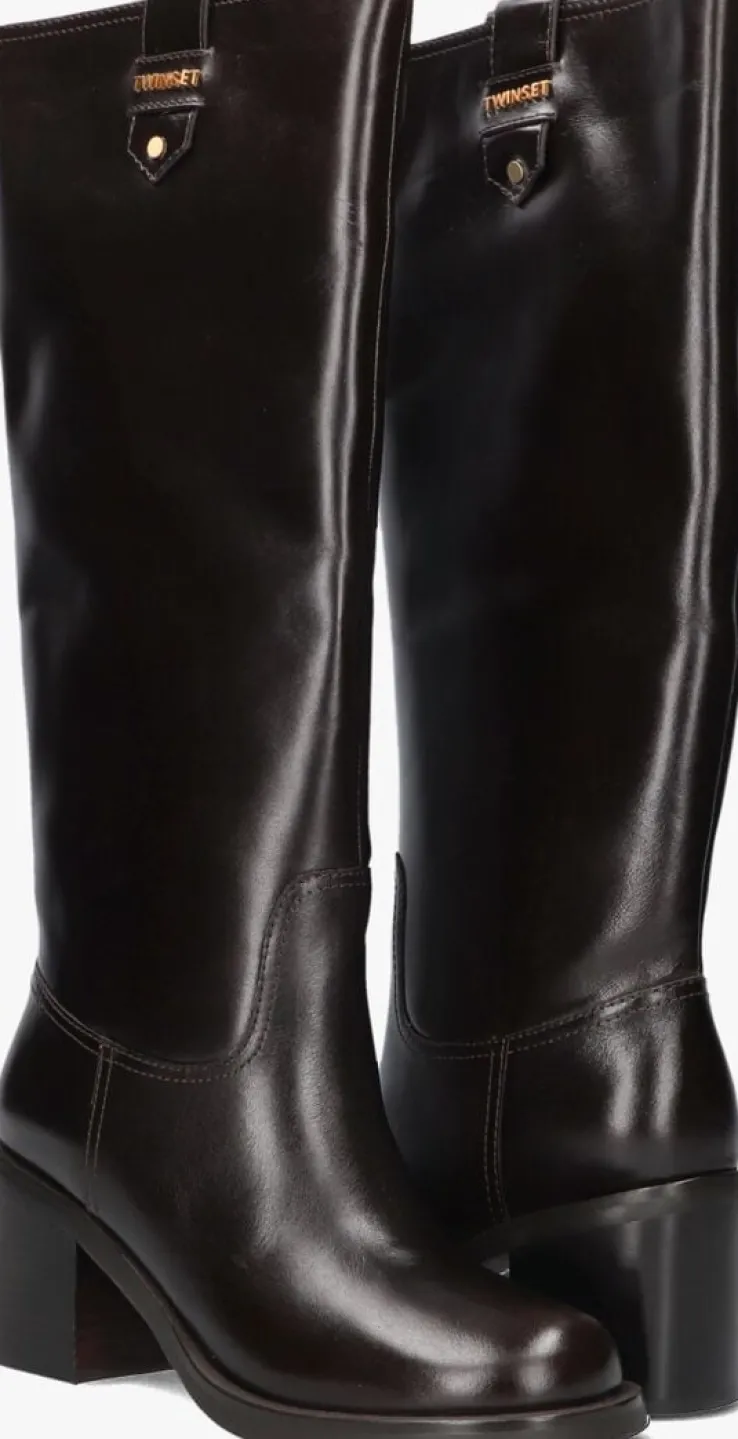 bruine twinset milano hoge laarzen 252tcp080