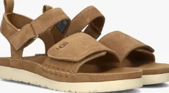 bruine ugg platte sandalen goldenstar