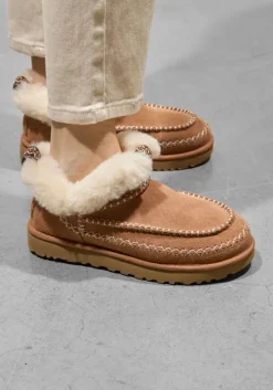 bruine ugg vachtlaarzen classic ultra mini alpine