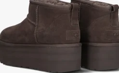 bruine ugg vachtlaarzen w classic ultra mini platform