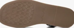 bruine unisa platte sandalen cambel