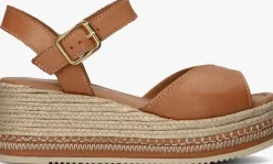 bruine unisa sandalen met hak kalton