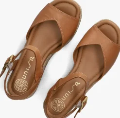 bruine unisa sandalen met hak kalton