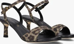 bruine unisa sandalen met hak nahia