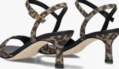 bruine unisa sandalen met hak nahia