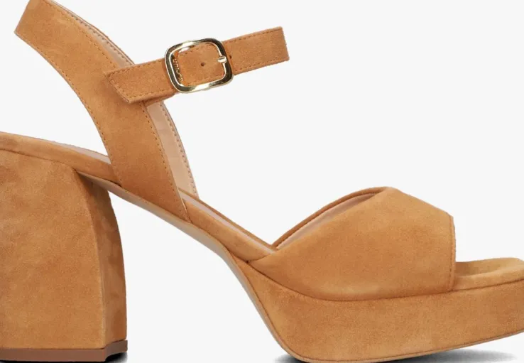 bruine unisa sandalen met hak odran