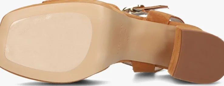 bruine unisa sandalen met hak odran