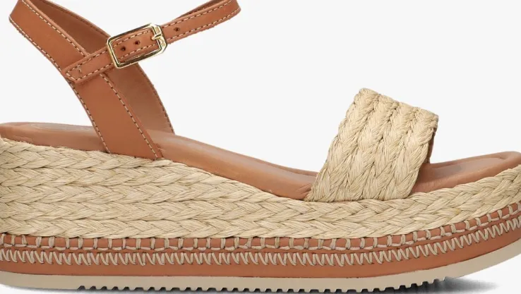 bruine unisa sandalen met hak kebec