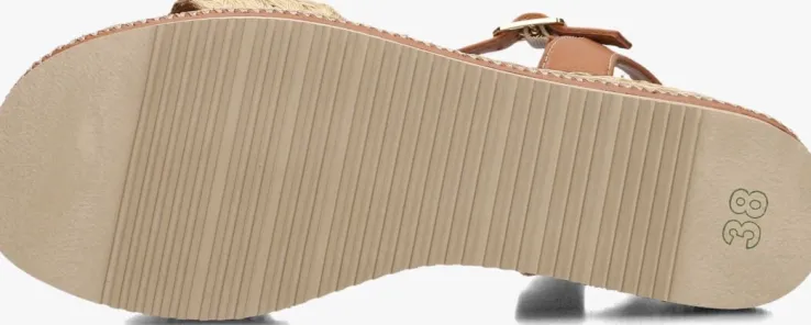 bruine unisa sandalen met hak kebec