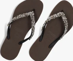 bruine uzurii teenslippers classic aby silver