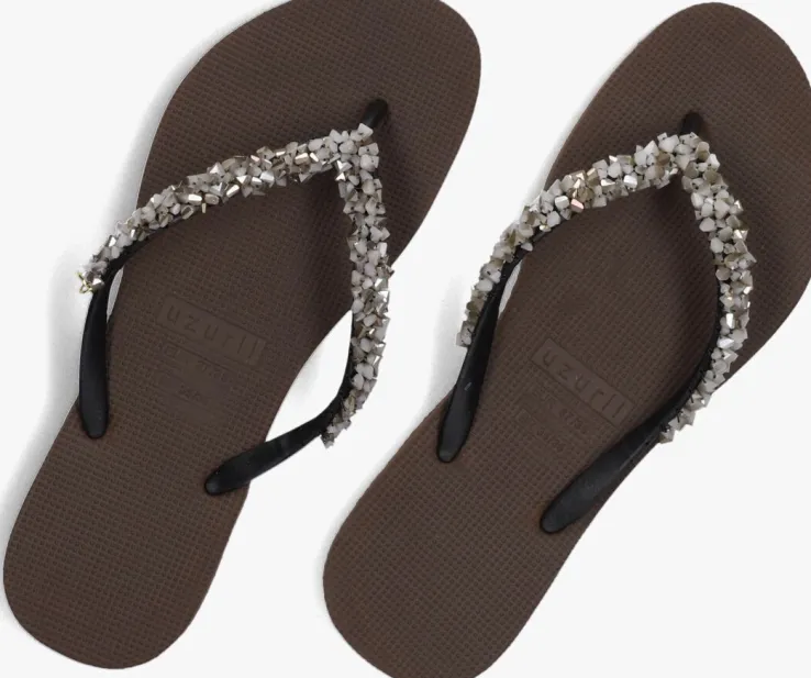 bruine uzurii teenslippers classic aby silver