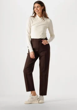 bruine vanilia pantalon decostitch jeans