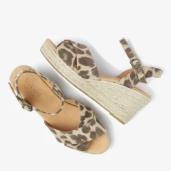 bruine via vai sandalen met hak luisa tiana