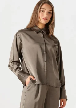 bruine withblack blouses wblmilan sateen ls shirt