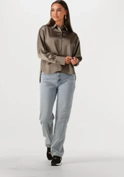 bruine withblack blouses wblmilan sateen ls shirt