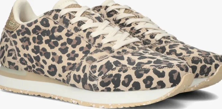 bruine woden lage sneakers ydun icon