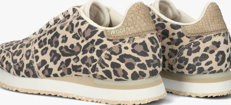 bruine woden lage sneakers ydun icon