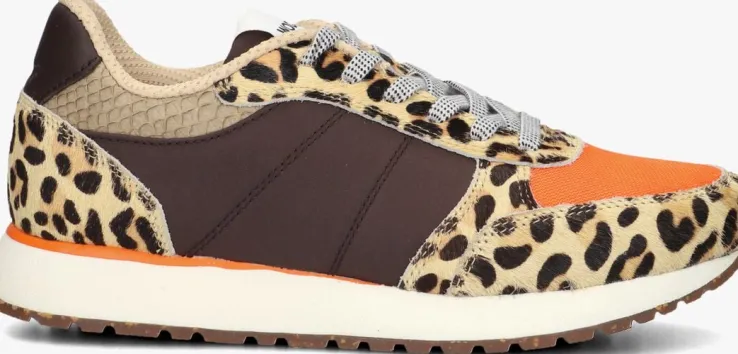 bruine woden lage sneakers ronja cowhair