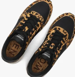 bruine woden lage sneakers ronja cowhair