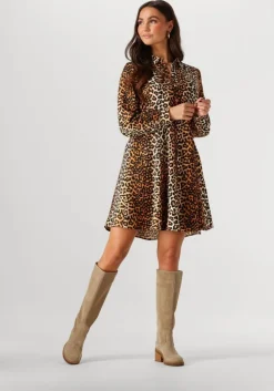 bruine y.a.s. mini jurk yaskaya ls shirt dress s. noos