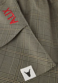 camel alix mini minirok check ruffle skirt