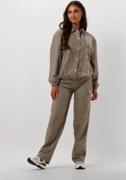 camel alix the label cargobroeken ladies woven check cargo pants