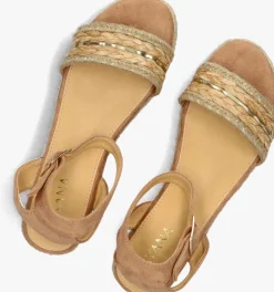 camel ayana sandalen met hak 0047