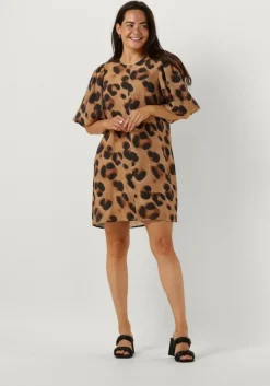 camel by-bar mini jurk arya cheeta dress