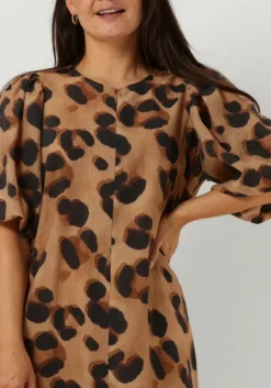 camel by-bar mini jurk arya cheeta dress
