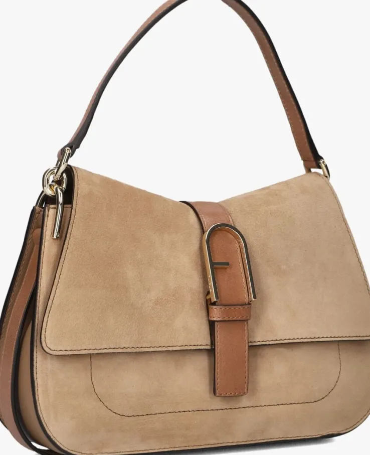 camel furla schoudertas flow m top handle