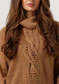 camel liu jo trui maglia chiusa m/l d/vita perle