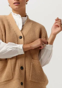 camel ruby tuesday vest vlinn sleeveless cardigan w pached pockets