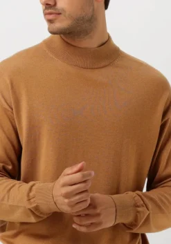 camel scotch & soda trui dropped shoulder mock neck pullover