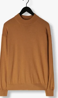 camel scotch & soda trui dropped shoulder mock neck pullover