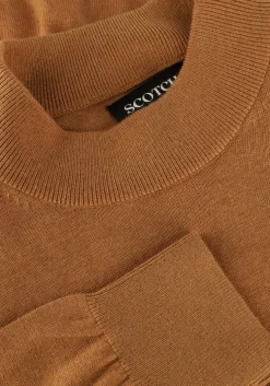camel scotch & soda trui dropped shoulder mock neck pullover