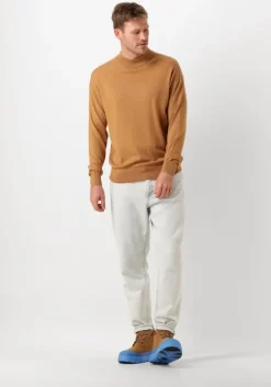 camel scotch & soda trui dropped shoulder mock neck pullover