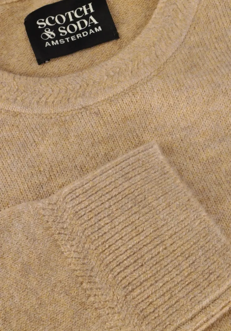 camel scotch & soda trui soft knit regular fit sweater