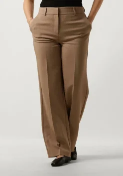 camel selected femme pantalon slfrita mw wide pant camel mlg n