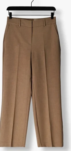 camel selected femme pantalon slfrita mw wide pant camel mlg n