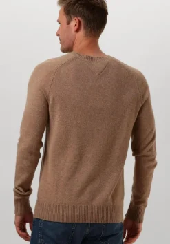 camel tommy hilfiger trui lambswool crew neck