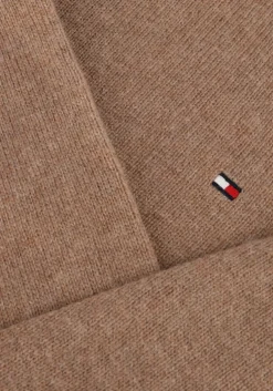 camel tommy hilfiger trui lambswool crew neck