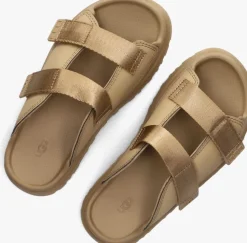 camel ugg platte sandalen k goldenglow slide