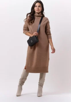 camel vanessa bruno midi jurk verna dress