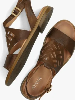 cognac ayana platte sandalen m05088
