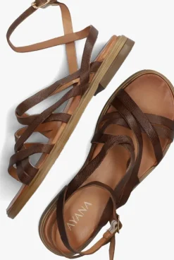 cognac ayana platte sandalen m05089