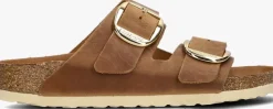 cognac birkenstock slippers arizona big buckle
