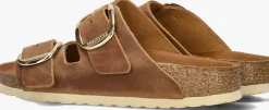cognac birkenstock slippers arizona big buckle